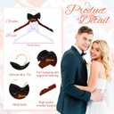 Beeveer 2 Pcs Bride Hanger for Wedding Dress Bride and Groom Wooden Wedding Dress Hanger Set with Bow Tie for Tuxedo Suit Gift Bridal Party Shower, 14.96 Inches