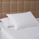 DOWNLITE Down Extra Thin, Flat & Soft Pillow for Stomach Sleepers (Hypoallergenic) (Standard/Queen)