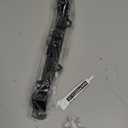 Huryfox Heavy-Duty Stainless Steel Broom Holder, Black, Wall Mount, 1-4 cm Diameter Compatible, Adjustable, 3 Racks, 2 Hooks, Space-Saving