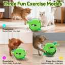 Muhhiba Interactive Cat Toys, Irregularly Rotating Feather Cat Toy Ball, Automatic Kitten Toy, Perfect for Bored Indoor Adult Cats