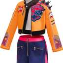 Rumi Costume Kids,Girls Kpop Halloween Cosplay Costumes 3PSC Set Include Jacket T-Shirt Shorts