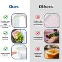 Simple Deluxe Meal Prep Food Containers with Exclusive Glass Lids, Glass Storage Containers with Lids, BPA-Free, Glass Lunch Boxes for Lunch, Pantry Organizers, Freezer to Oven Safe, 4 Pack (Set of 4 370ML Pro Containers)