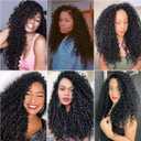 18inch Synthetic Deep Twist Crochet hair Bohemian Crochet Braids Natural Black Deep Wave Braiding hair Extensions (7Packs,1B)