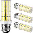 LED Corn Light Bulb 200w Equivalent 2500 Lumen 5000K Cool Daylight White 20W E26/E27 Base Ceiling Fan Led Light Bulb for Home Garage Warehouse Indoor Outdoor Led Corn Bulb Pack of 4