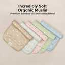 KeaBabies Cotton Muslin Burp Cloths Baby Boy, Girl - 5-Pack Soft & Absorbent Burping Cloth for Babies, Large Baby Towels & Washcloths for Newborn, Spit Up Rags, No Shrink, 20x10" (Wild Bloom)