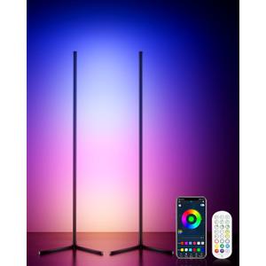 KFM Corner Floor Lamp, 65" Smart RGB LED Corner Lamp with App & Remote Control, 16M Colors,300+ Modes, Music Sync & Timer, Modern Mood Light for Living Room, Gaming Room & Bedroom (2)
