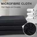 VIVOTE 4 Packs Black Tea Towels, Super Absorbent No lint Kitchen Towel, Machine Washable Microfibre Waffle Cloth, No Water Marks Tea Towels for Kitchen, Barista Cloth, 50x70 CM,200gsm