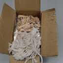 Mkono Macrame Hanging Photo Display Wall Decor with String Lights, Boho Wooden Beads Garland Collage Picture Card Frame Holder with 45 Clips for Bedroom Living Room Dorm, Teen Girls Christmas Gifts (Large, Ivory)