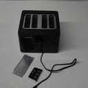Black Toaster 4 Slice, Dual Independent Controls, Extra Wide Slot Toasters for Bagel, Bread, Waffles, 7 Shade Settings, 4 Main Functions, Removable Crumb Tray, 1500 Watts, Black Stainless Steel