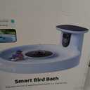 Birdfy Smart Bird Bath with Camera Solar Powered & Fountain, Dual-Lens Camera for Wildbird Watching, Auto Capture Bird Videos & Motion Detection - AI by Subscription (Blue)