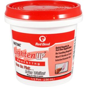 Red Devil 0572 ONETIME Lighten Up Lightweight Spackling, 1/2 Pint