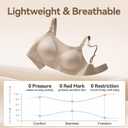 Nursing Bras for Breastfeeding Seamless Maternity Bra Wireless Pregnancy Sleep Bralette Natural Shape Support (XL)