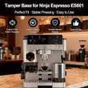 Espresso Tamper Base for Ninja Lux Cafe Accessories Japanese Silicone, LSR Precision Molded for Stable Tamping, Cleaner Workflow & Countertop Protection
