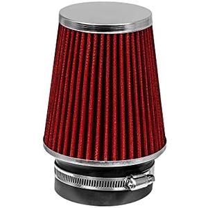 RED 3.5" 89 mm Inlet Narrow Air Cone Replacement Performance Washable Clamp-On Dry Air Filter