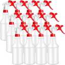 Eccliy 10 Pcs 16 Oz Plastic Spray Bottle, Adjustable Empty Reusable Sprayer for Cleaning, Planting, Water, Bathroom and Kitchen, BBQ, Commercial and Residential(Red,Original)