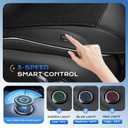Coverado Cooling Car Seat Cover with High-Velocity Turbo Fan, Powerful Blowing & Suction Pad, 12V-24V Ventilated Cushion, 3-Speed Adjustable Airflow, Universal Fit for Car SUV Truck Van（Black）