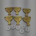 6 Pcs Coach Gift Card Holder Coach Appreciation Gifts for Men Women Wooden Trophy Shaped Card Sleeves Money Cash Holders Thanks Party Decor for Football Basketball Baseball Sports