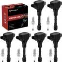 UF550 Ignition Coil Pack and Iridium Spark Plugs Set of 6 Compatible with Infiniti EX35 Q50 G25 FX35 QX60 Nissan Altima Maxima 2007-2020 Replaces#C1670, 22448-JA10C