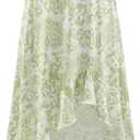 Aupuls Women Summer Floral Skirt Boho Midi Casual Skirts for Vacation Beach (XX-Large)