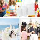 BAG BOX 100 Pack 8.25x4.3x10.6 Inch White Gift Bags with Handles,Bulk Kraft Paper Bags for Shopping, Retail, Merchandise, Wedding, Party Favors, Paper Grocery Sacks