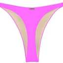 RELLECIGA Women's Adjustable High Cut Thong Bikini Bottom Size L
