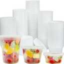 80 Sets Deli Containers with Lids, 32/16/8 oz Food Storage Containers with Lids, BPA Free Leakproof Freezer Storage Containers, Microwave | Dishwasher | Freezer Safe
