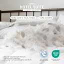 Hotel Suite Feather Down Comforter, Natural Fluffy Duvet Insert, Luxurious Hotel Collection Quilts, All Season Bedding Comforter, 100% Cotton CoverFull/Queen Size, 88 x 88 Inch, White