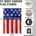 Artofy God Bless America 4th of July Home Decorative House Flag, Garden Yard American Stars Stripes Outside Decor, USA Patriotic Outdoor Large Burlap Decoration Double Sided 28 x 40