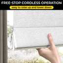 UNISHADES Light Filtering Cordless Roman Shades for Indoor Windows & French Doors, 30 3/4" W 60" H - Light Filtering - Natural