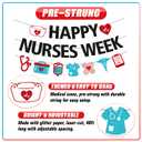 Happy Nurses Week Banner Thank You Nurses We Appreciate You Party Decoration for Doctor Medical Hospital Office Nursing School Graduation Party Supplies (Red and Blue)