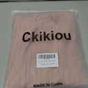 Ckikiou Lightweight Ribbed Knitted Short Sleeve Sweater T-Shirt for Women Spring Summer Casual Crewneck Silky Tee Shirt (M)