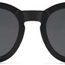 SOJOS Retro Round Polarized Sunglasses for Men Women Vintage Classic Thick Women's Square UV400 Shades SJ2321 (Black/Grey)