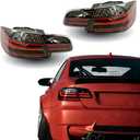 LED Tail Lights Tuning Fit for BMW 3-Series M3 E92 Coupe LCI 2006 2007 2008 2009 2010 2011 2012 2013 Rear Lamp Assembly Smoked & Red (Smoked Lens)