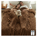 Heated Blanket Electric Blanket Heating, Dual Control Soft Ribbed Faux Fur Electric Blanket with 12 Heat Levels 12H Timer ETL FCC Certified Machine Washable (Camel, King Size - 90" x 100")
