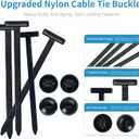 4 x 120pcs Nylon Universal Cable Tie Buckle: Auto Zip Tie Buckles for Cars, High-Strength Cable Tie Buckle Zip Tie with Universal Use