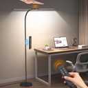 Syrinx LED Floor Lamp, Dual Head Gooseneck Floor Lamps for Living Room with Gesture Switch & Remote Control, 14W Bright Tall Standing Lamp Modern Eye-Caring Reading Floor Lamp for Bedroom Office