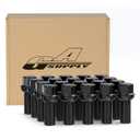 GAsupply 28mm Shank 14x1.5 Lug Bolts R13 Ball Seat Compatible with Audi TT A3 A4 S4 A5 S5 A6 S6 A7 A8 B5 B6 B7 B8 Volkswagen Jetta Golf GTI Passat CC Beetle, 20pcs 48mm Tall Black Lug Studs,17mm Hex