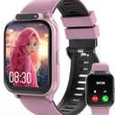 Smart Watch for Kids 1.85" with Fitness Tracker, Sleep Monitor, 22/100+ Sport Modes, DIY Dial, IP68 Waterproof, Step Counter, Heart Rate, Camera, with/Without APP, Gift for 3-12 Years Old Girls (Purplish Pink)