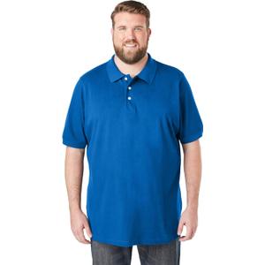 KingSize Men's Big & Tall Shrink-Less Classic Cotton Polo Shirt (5X-Large Big, Royal Blue)
