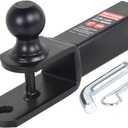 864209 3 in 1 ATV/UTV Trailer Hitch Towing Ball Mount with 2 inch Trailer Ball, Fits 2 inch Hitch Receiver