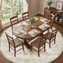 10ft Round Rugs for Living Room: 10x10 Washable Vintage Beige Area Rug, Non Slip Soft Stain Resistant Indoor Floor Carpet for Bedroom Dining Decor Home Office Kid & Pet Friendly