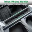 PIMCAR Truck Phone Holder for 2023 2024 2025 2026 Ford F250 F350 F450 F550 Pocket Insert Organizer with USB Hole, Premium Silicone Anti-Tipping Phone Stand, Super Duty OEM Accessories