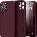 for iPhone 16 Pro Max Case with 2 Screen Protectors - Compatible with Magsafe - Upgraded Camera Protection - Liquid Silicone Protective Phone Case 6.9" for Women,Girls - Plums Color