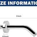 NearMoon Shower Arm with Flange, Made of 304 Stainless Steel Shower Extension Extender Pipe, Wall-Mounted for Fixed Bathroom Showerhead, Never Rust (6 Inch, Chrome Finish)