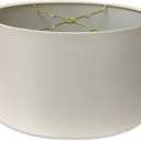 Royal Designs, Inc. Shallow Oval Hardback Lamp Shade, HB-611-12WH, White, (10 x 6) x (12 x 7.5) x 7