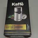 Kaffe Electric Coffee Grinder with Removable Cup (3.5oz) - Stainless Steel - Cleaning Brush Included - Espresso Coffee Bean Grinder for Home Use