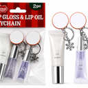Lip Gloss, Lip Oil Keychain, Strawberry 3 pack