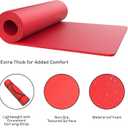 Foam Sleep Pad - 0.50in Thick Non-Slip, Lightweight, Waterproof Camping Mat with Carry Handle for Cots, Hiking or Sleepovers by Wakeman Outdoors (Red)