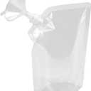 50 Pieces 8 x 4 Inch Plastic Drink Pouches, 16oz Plastic Flasks with Screw Cap and Funnel Flask Pouch for Party, Travel and Outdoor Use, BPA Free, Clear