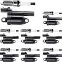 8PCS Round Ignition Coil Pack UF742 & Spark Plug Compatible with Chevy V8 5.3L 6.2L Silverado 1500 Suburban Tahoe Corvette GMC Sierra Yukon XL Cadillac Escalade CTS ESV, 2014 2015 2016 2017 2018 2019